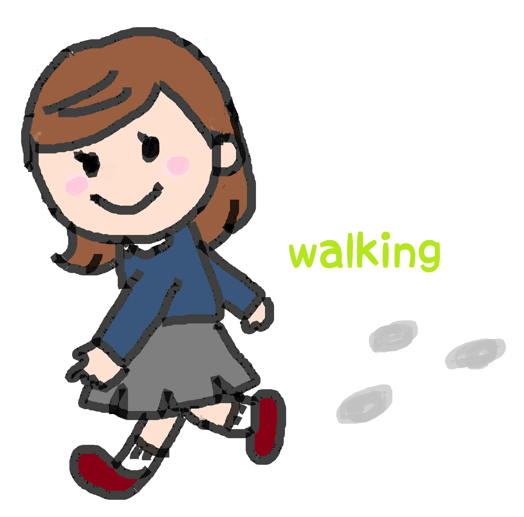 徒歩イラスト 三ツ沢上町